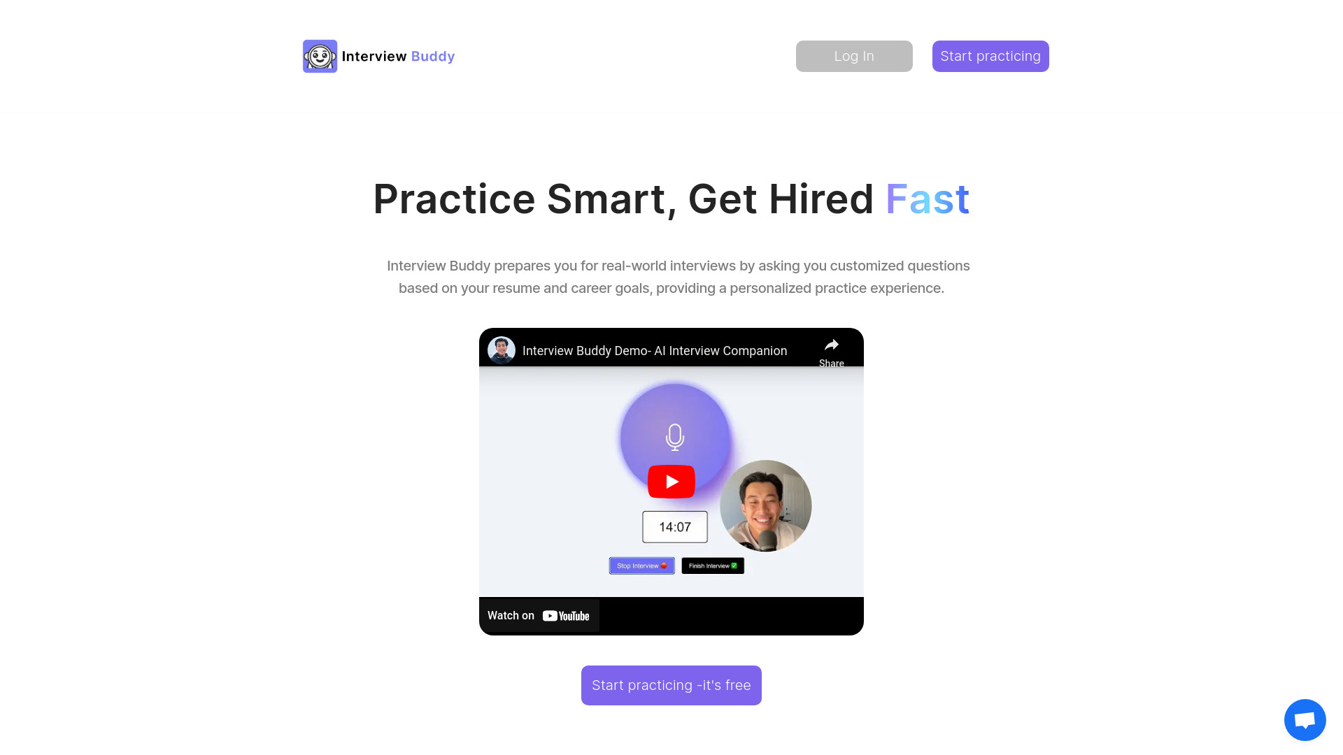 Interview Buddy网页截图,Interview Buddy网页快照