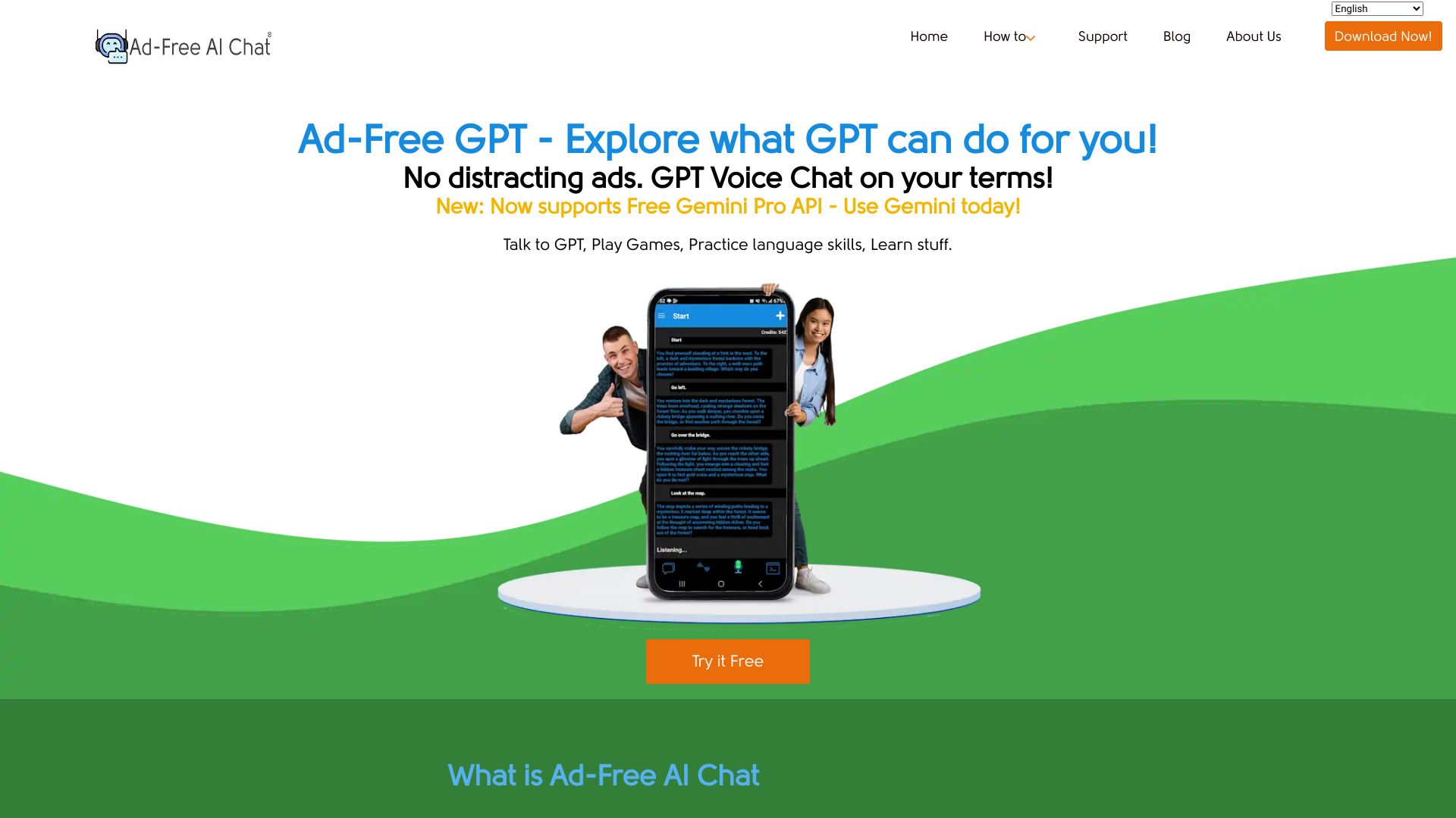 Ad-Free AI Chat网页截图,Ad-Free AI Chat网页快照