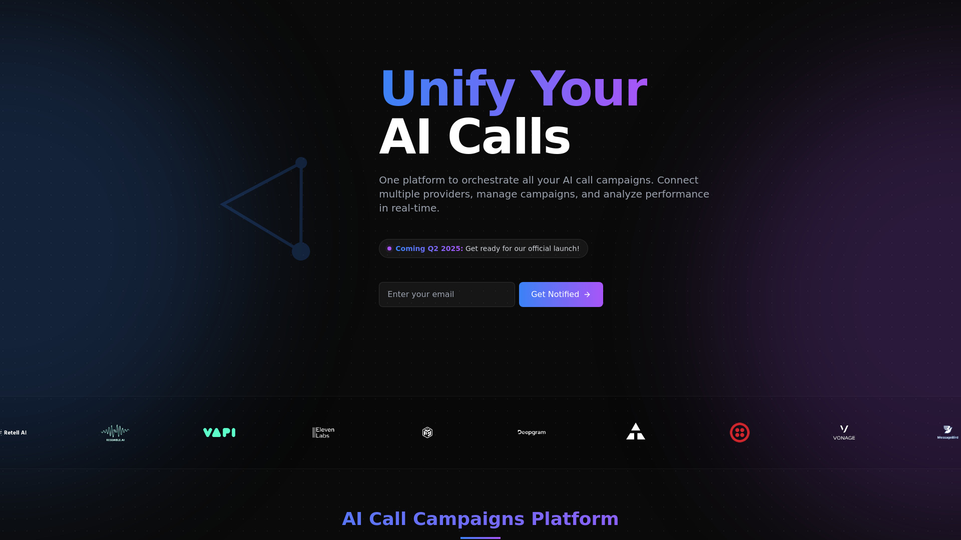 AI Call Campaigns网页截图,AI Call Campaigns网页快照