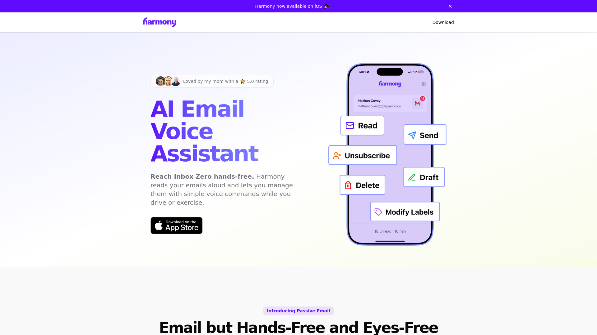 Harmony AI Email Assistant网页截图,Harmony AI Email Assistant网页快照