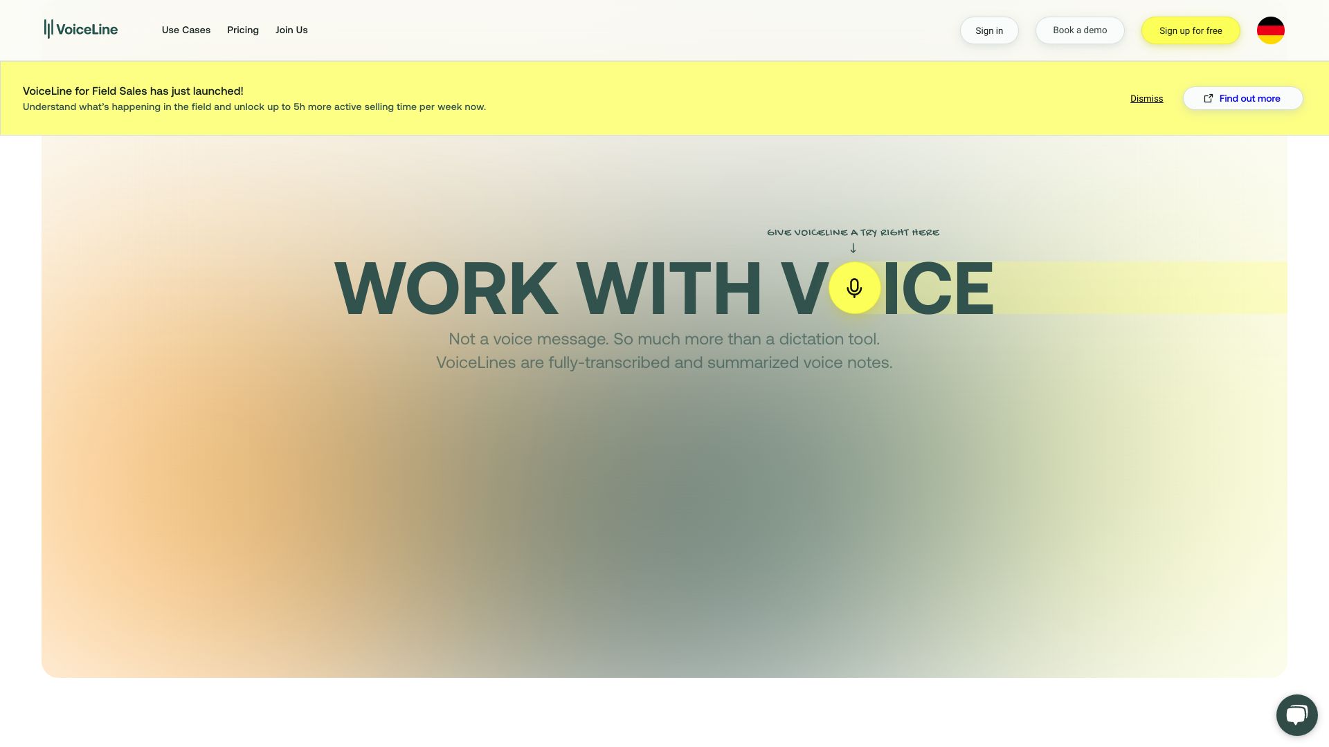 VoiceLine AI网页截图,VoiceLine AI网页快照
