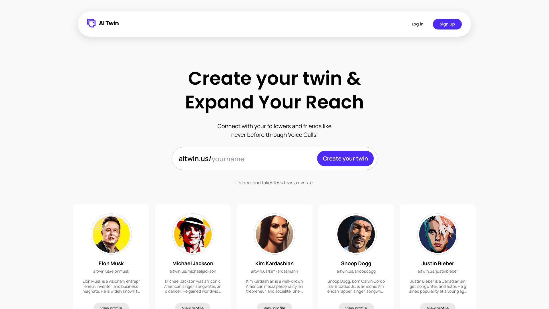 AI Twin: Your Digital Self网页截图,AI Twin: Your Digital Self网页快照