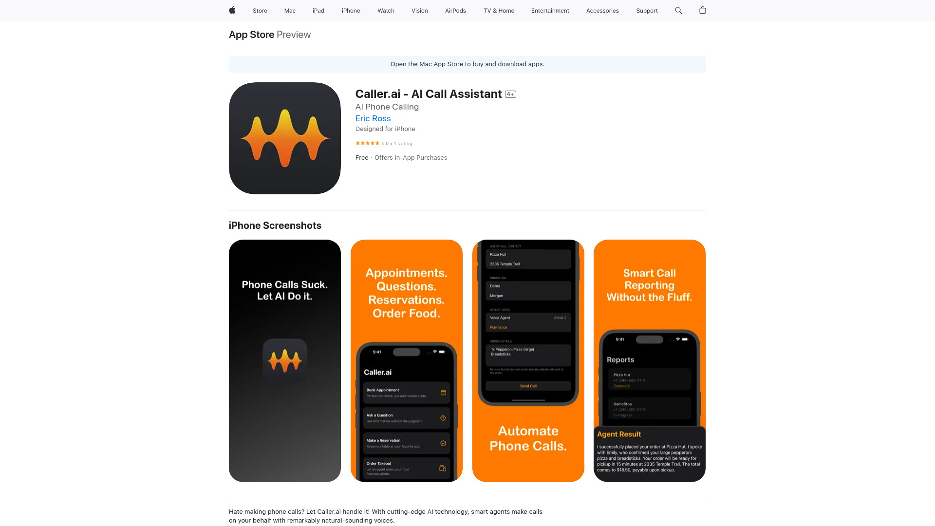 Caller.ai网页截图,Caller.ai网页快照
