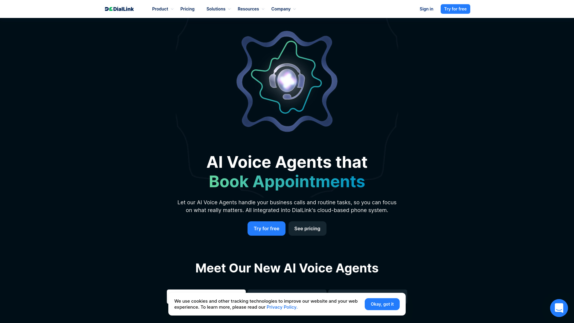 DialLinks AI Voice Agents网页截图,DialLinks AI Voice Agents网页快照