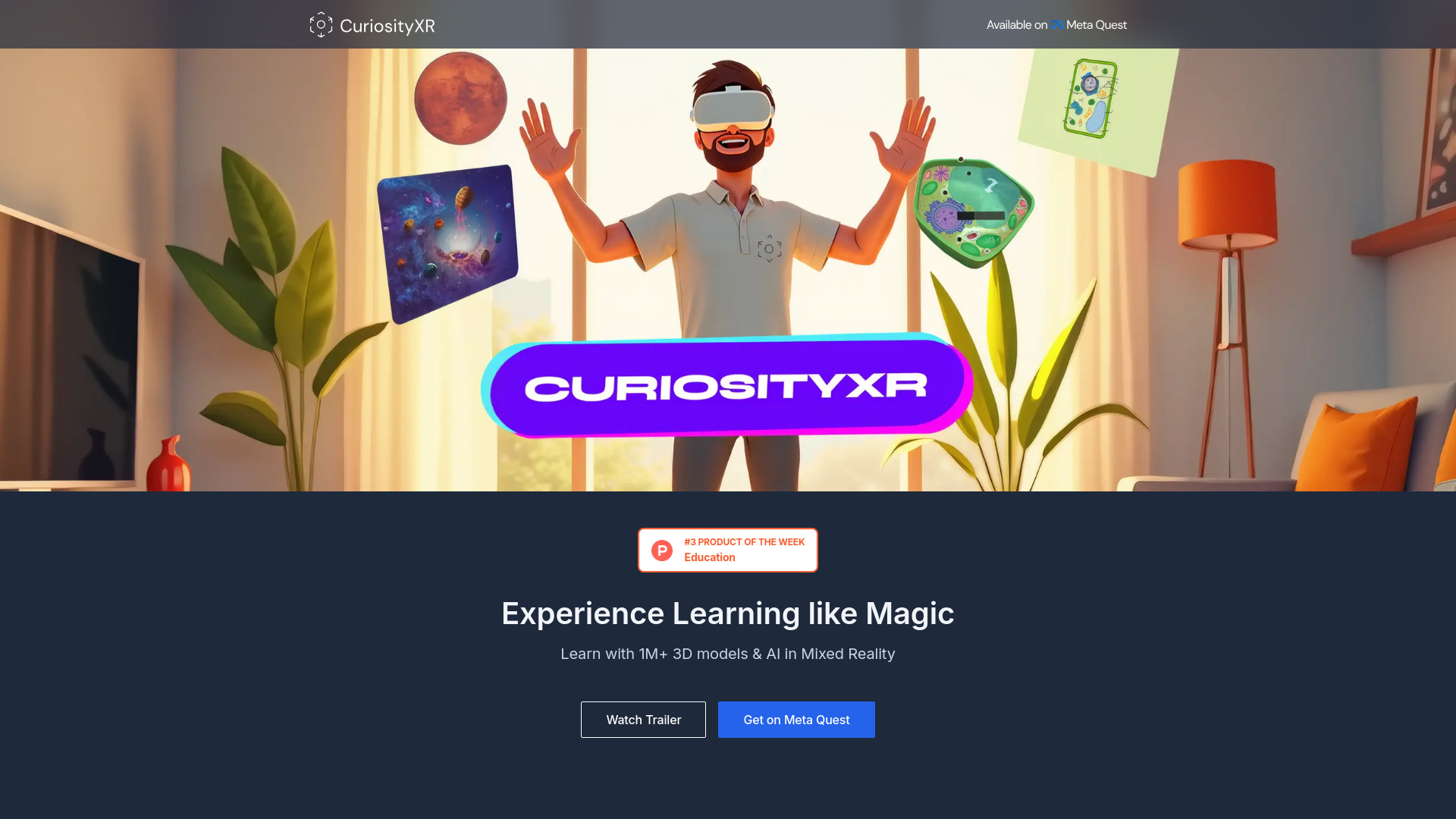 CuriosityXR网页截图,CuriosityXR网页快照