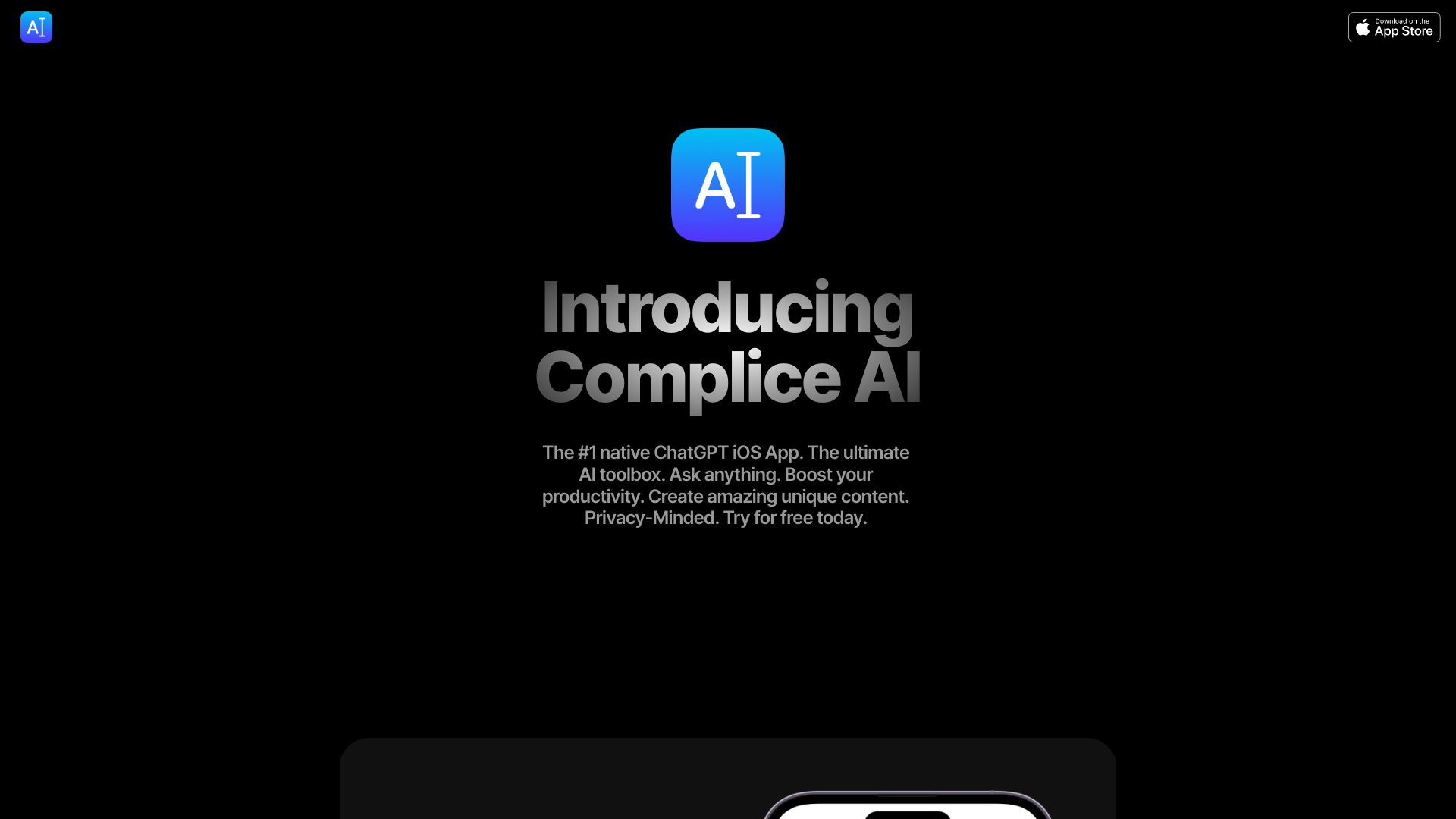 Complice AI网页截图,Complice AI网页快照