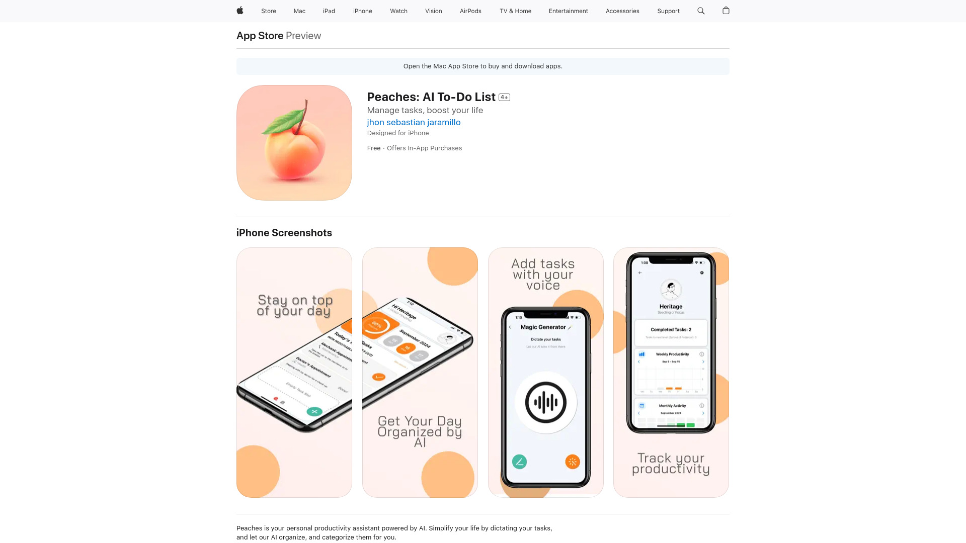 Peaches AI网页截图,Peaches AI网页快照