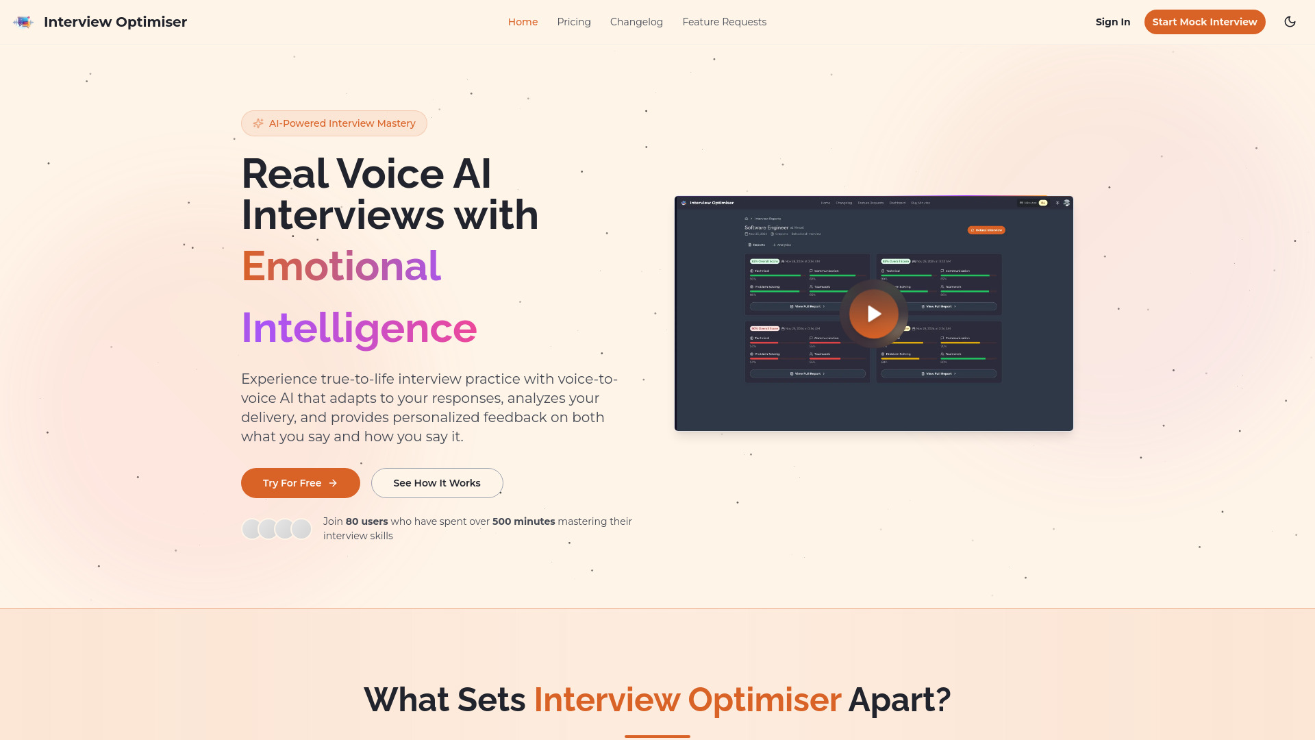 Interview Optimiser网页截图,Interview Optimiser网页快照