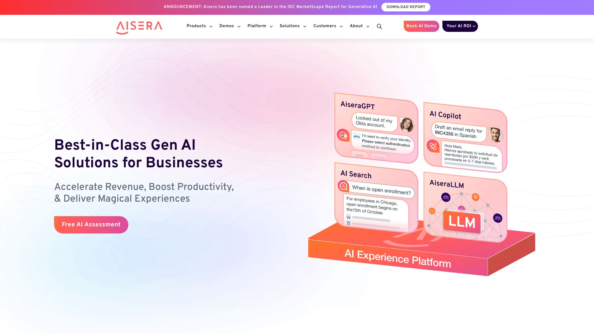 Aisera网页截图,Aisera网页快照