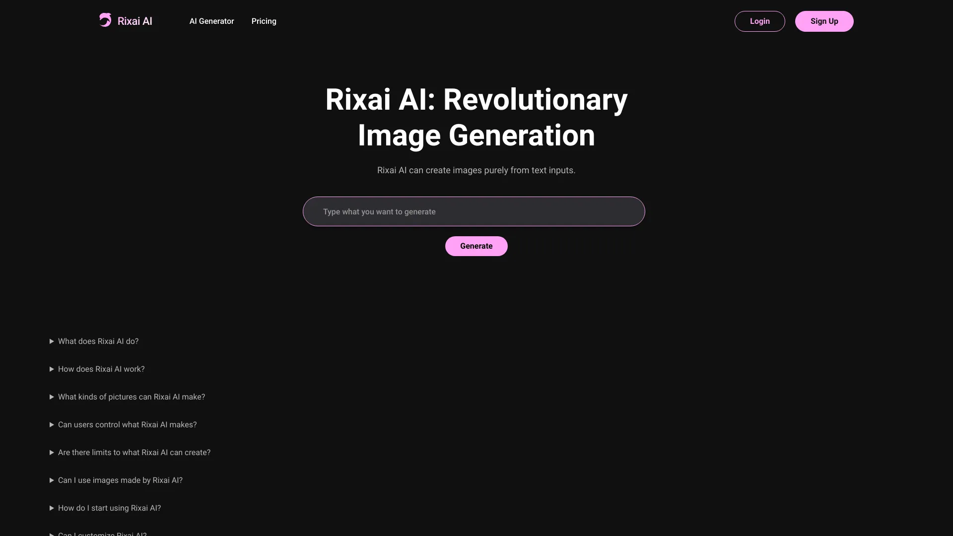 Rixai AI网页截图,Rixai AI网页快照