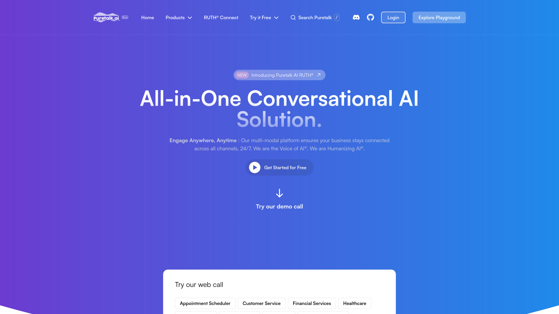 Puretalk.ai网页截图,Puretalk.ai网页快照