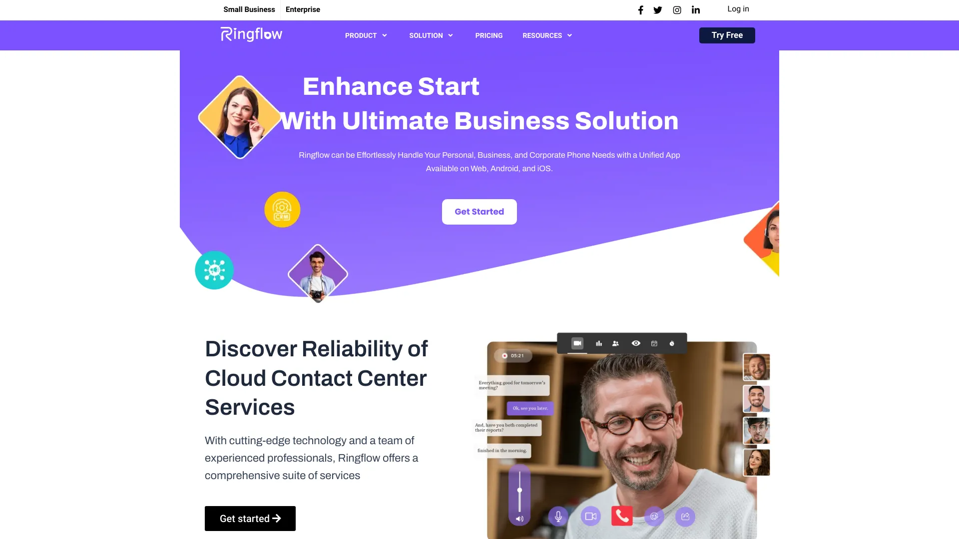 Cloud Contact Center Services网页截图,Cloud Contact Center Services网页快照