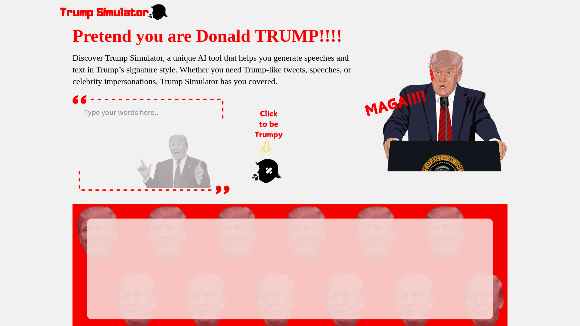 Trump Simulator网页截图,Trump Simulator网页快照