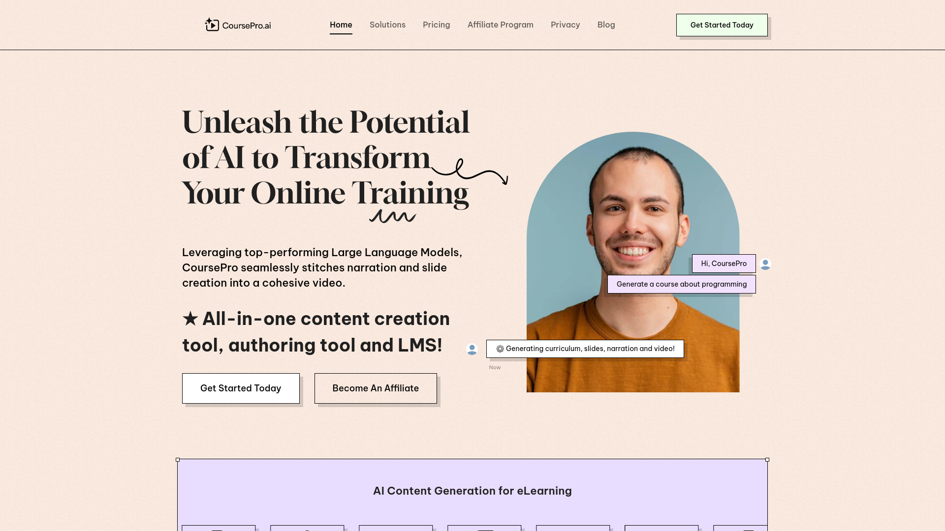 CoursePro.ai网页截图,CoursePro.ai网页快照