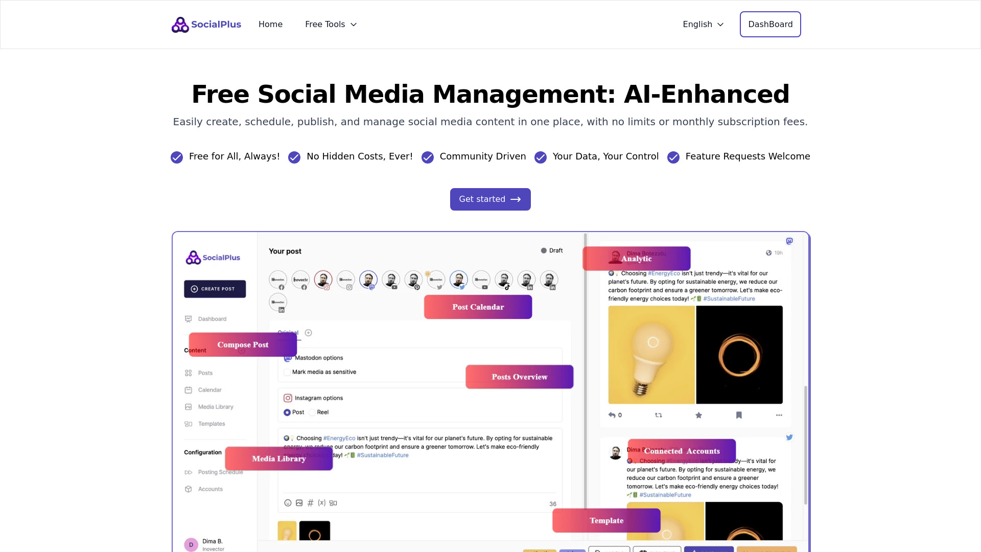 SocialPlus AI网页截图,SocialPlus AI网页快照