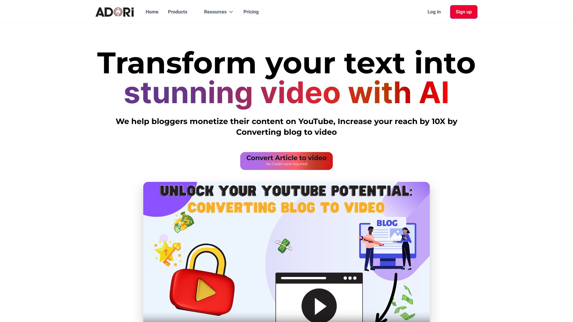 BlogToVideoAI网页截图,BlogToVideoAI网页快照