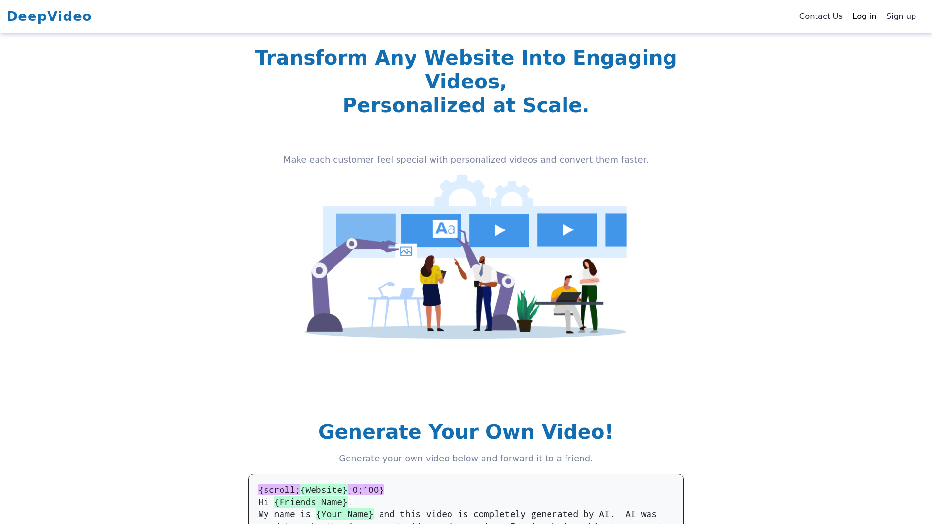 DeepVideo网页截图,DeepVideo网页快照