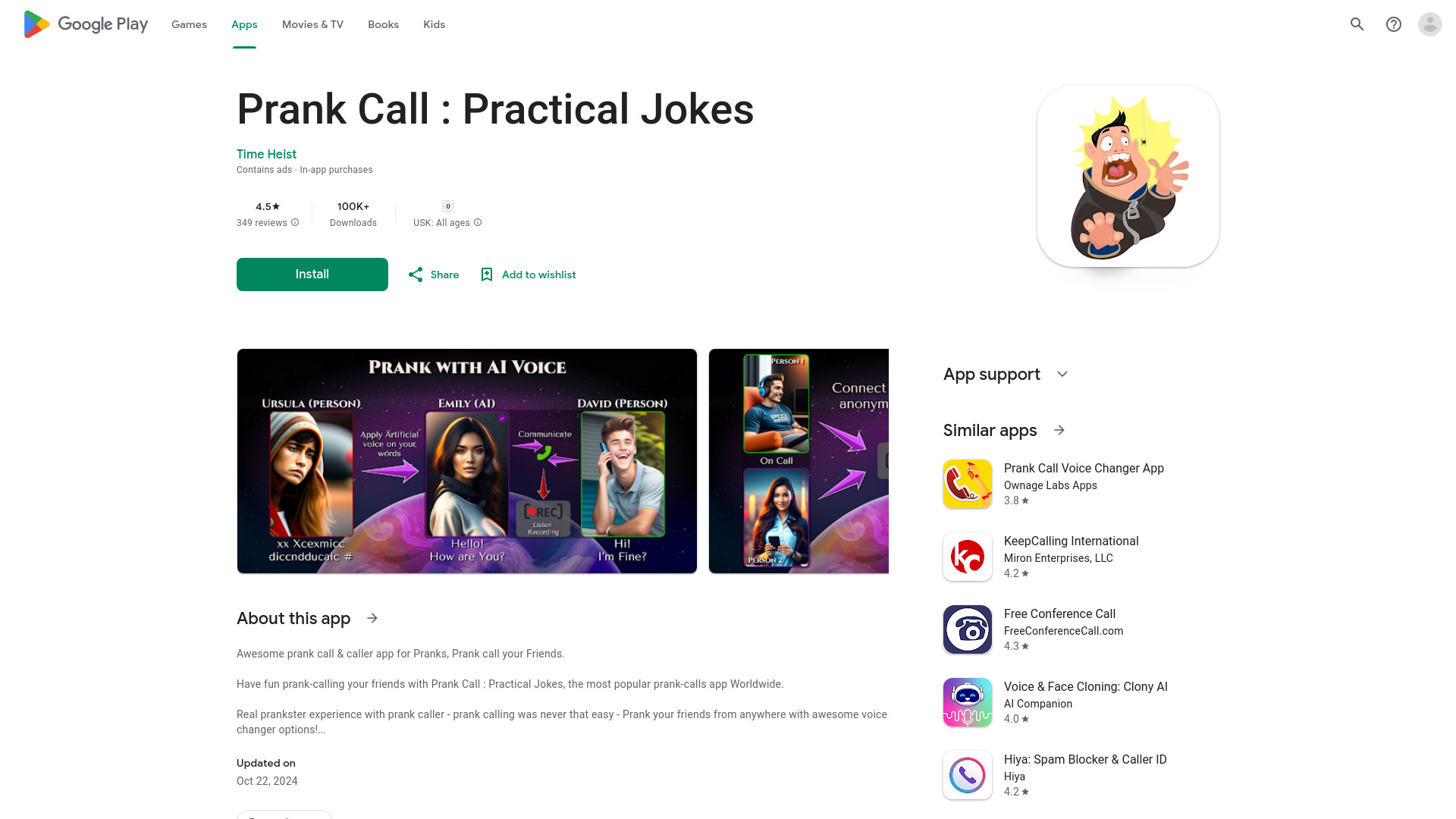 Prank Call : Practical Jokes网页截图,Prank Call : Practical Jokes网页快照