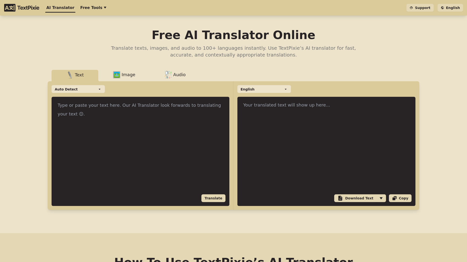TextPixie网页截图,TextPixie网页快照