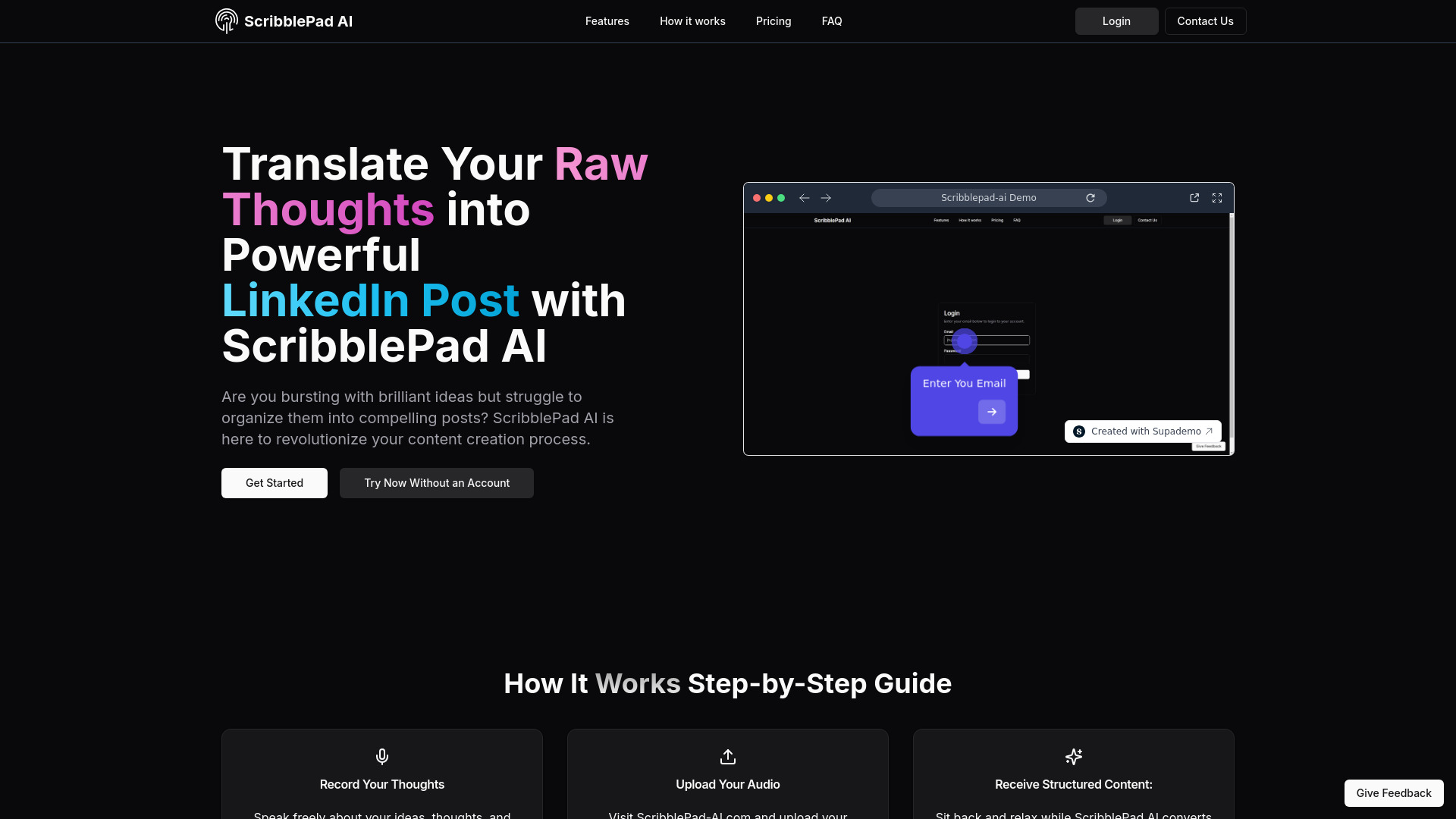 ScribblePad AI网页截图,ScribblePad AI网页快照