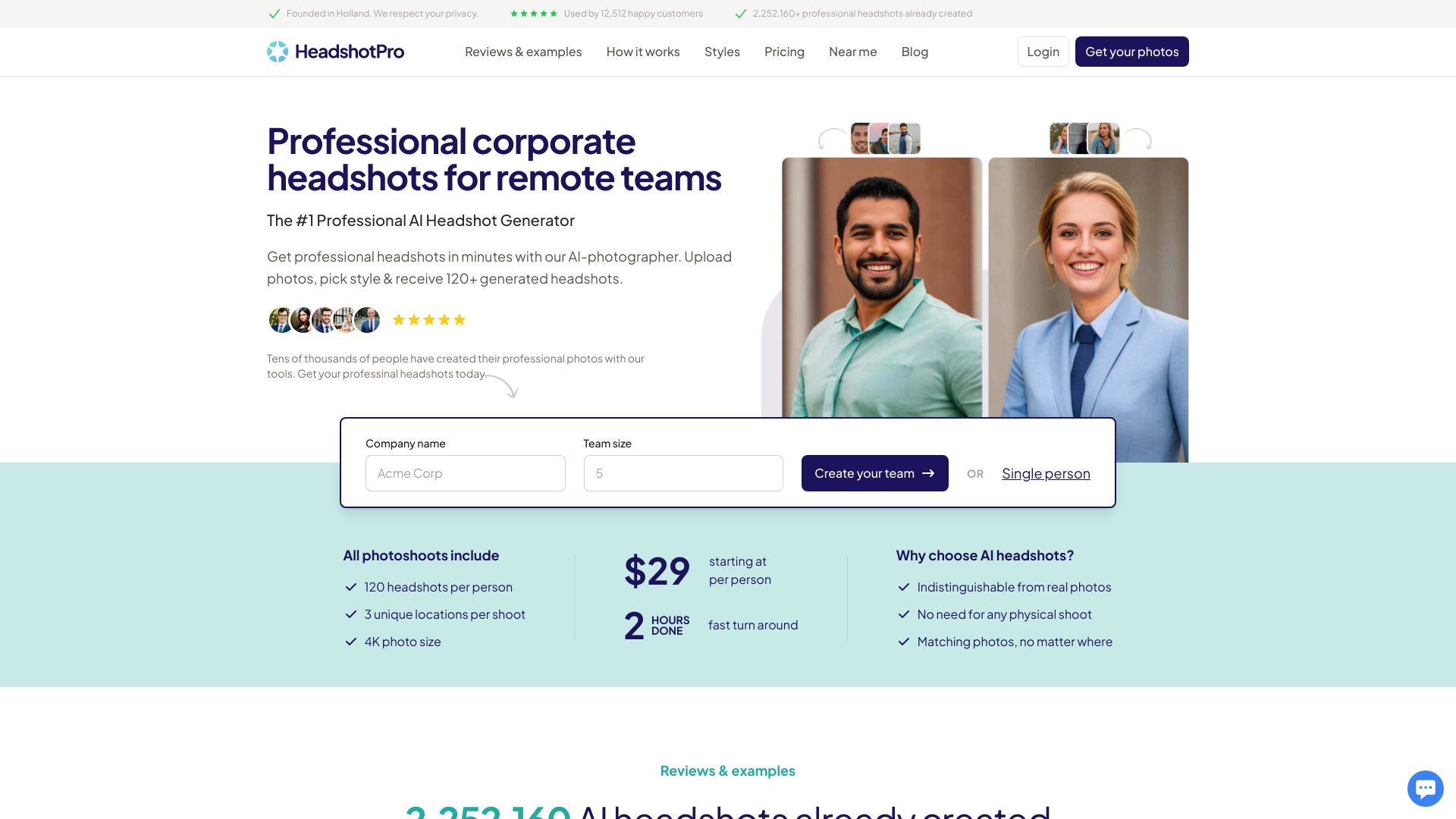 HeadshotPro网页截图,HeadshotPro网页快照
