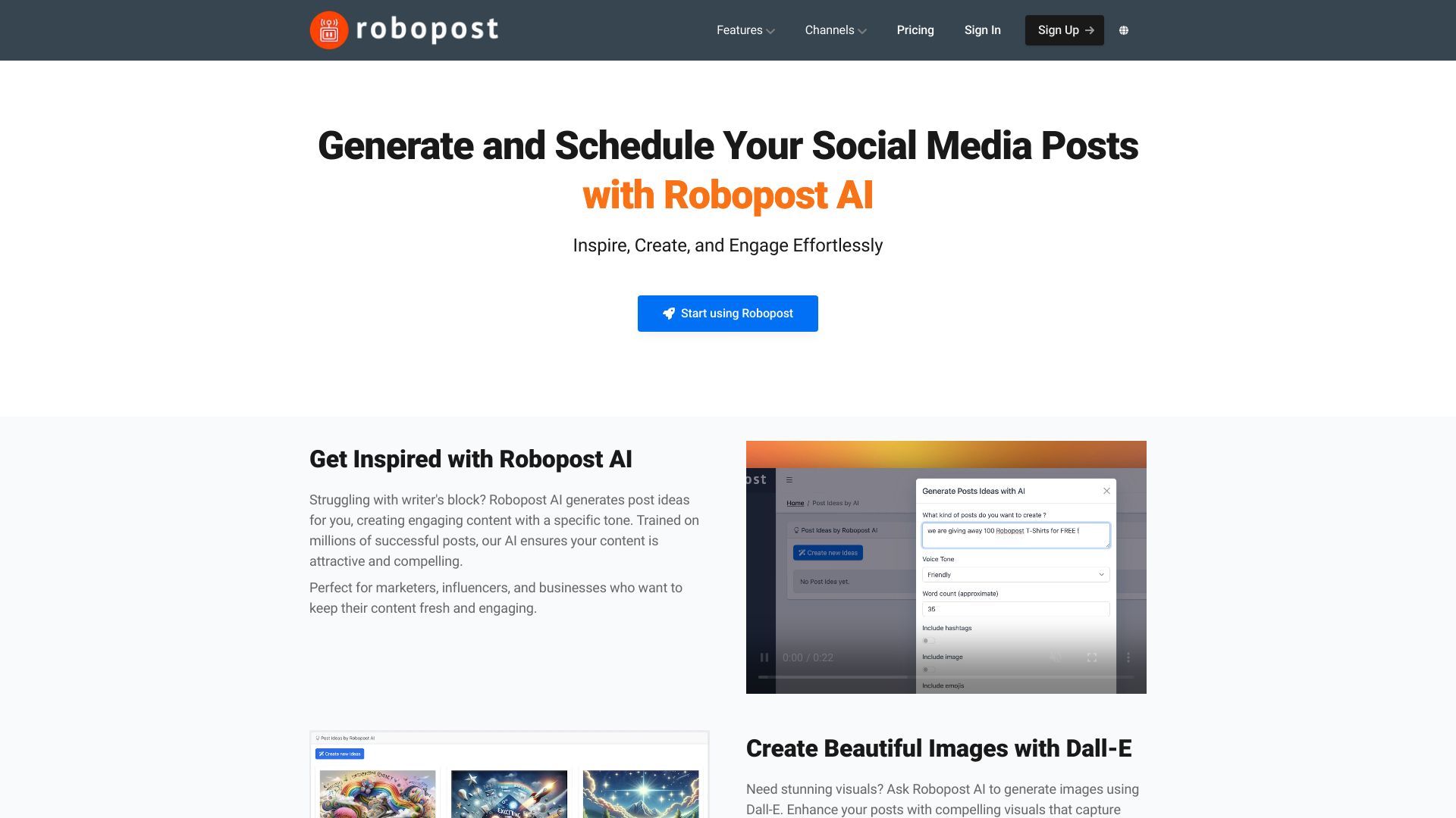 Robopost AI网页截图,Robopost AI网页快照