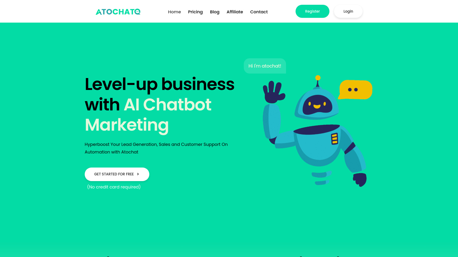 Atochat – Chatbot Marketing Software网页截图,Atochat – Chatbot Marketing Software网页快照