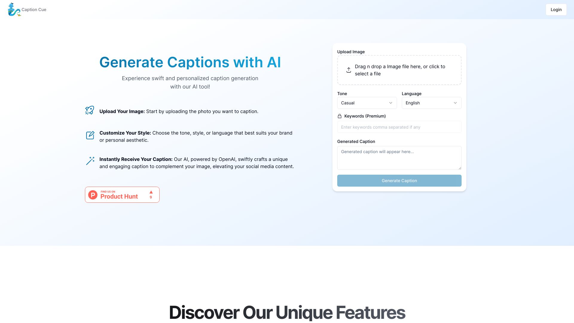 CaptionCue网页截图,CaptionCue网页快照