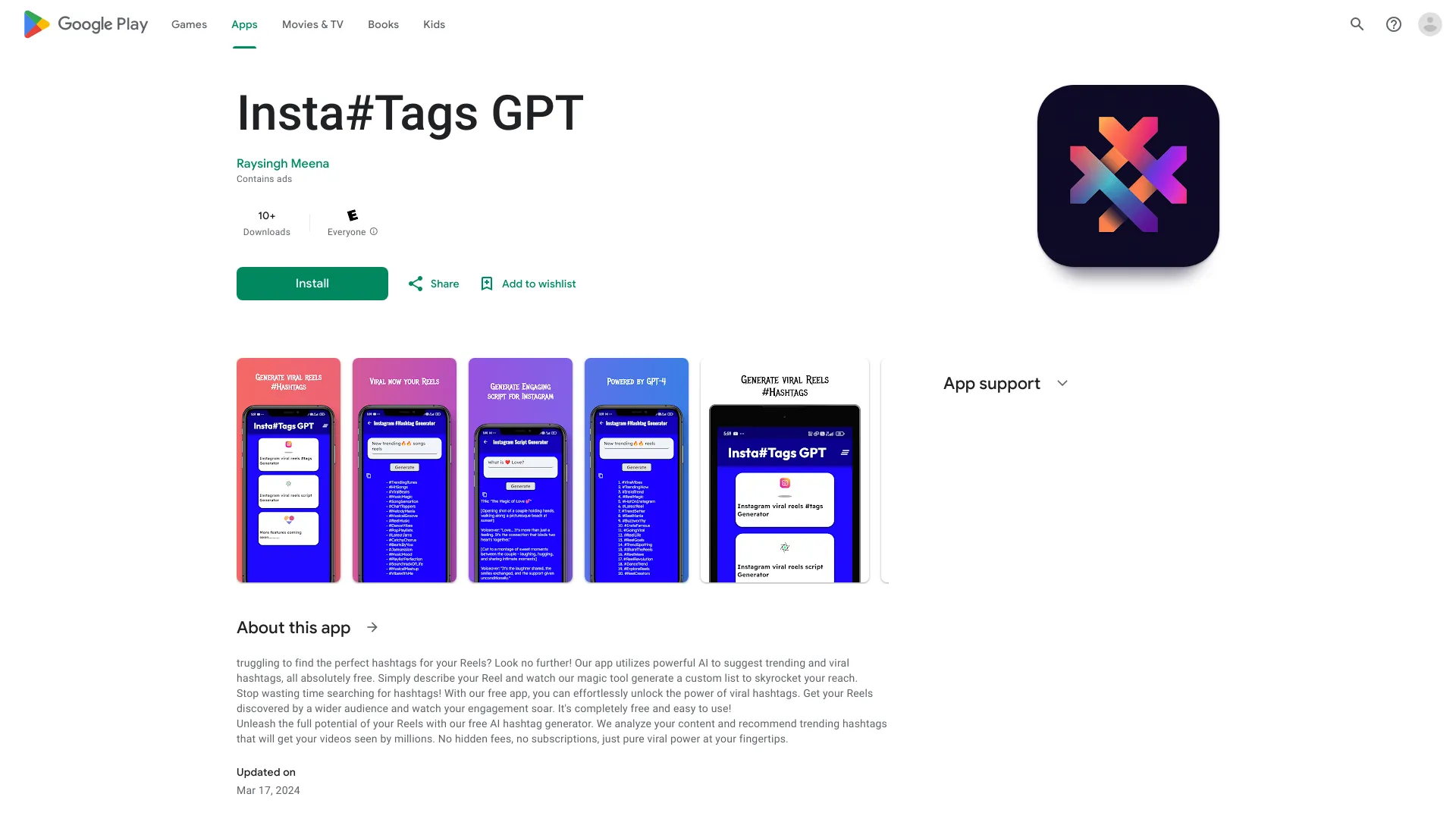 Insta#Tags GPT网页截图,Insta#Tags GPT网页快照