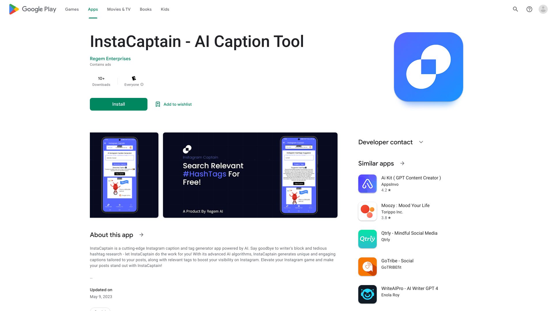 InstaCaptain – AI Caption Tool网页截图,InstaCaptain – AI Caption Tool网页快照