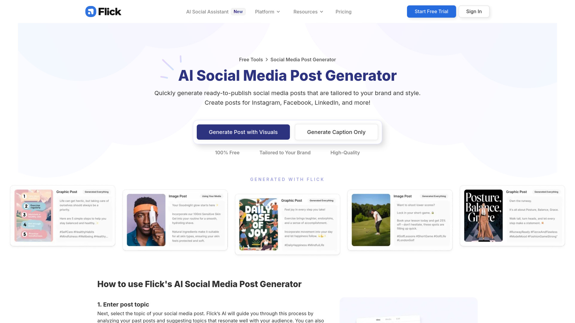 AI Social Post Generator网页截图,AI Social Post Generator网页快照