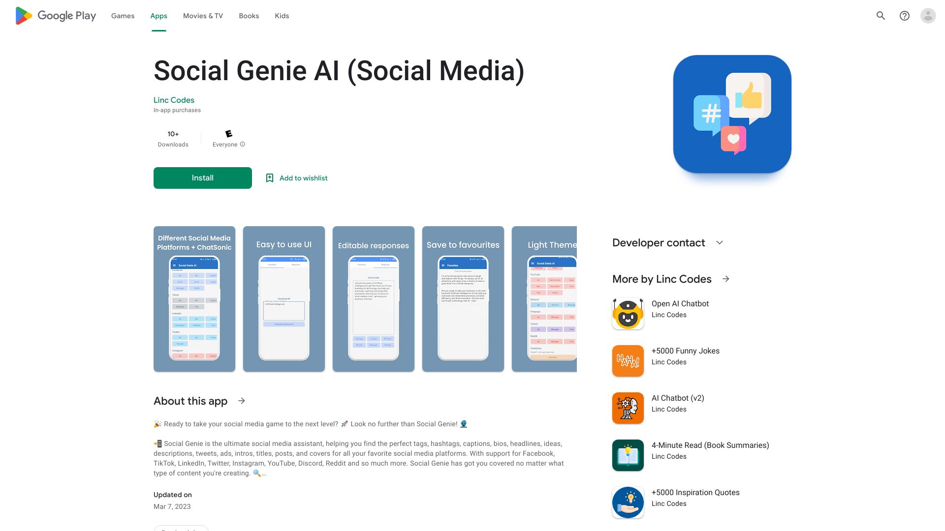 Social Genie AI网页截图,Social Genie AI网页快照