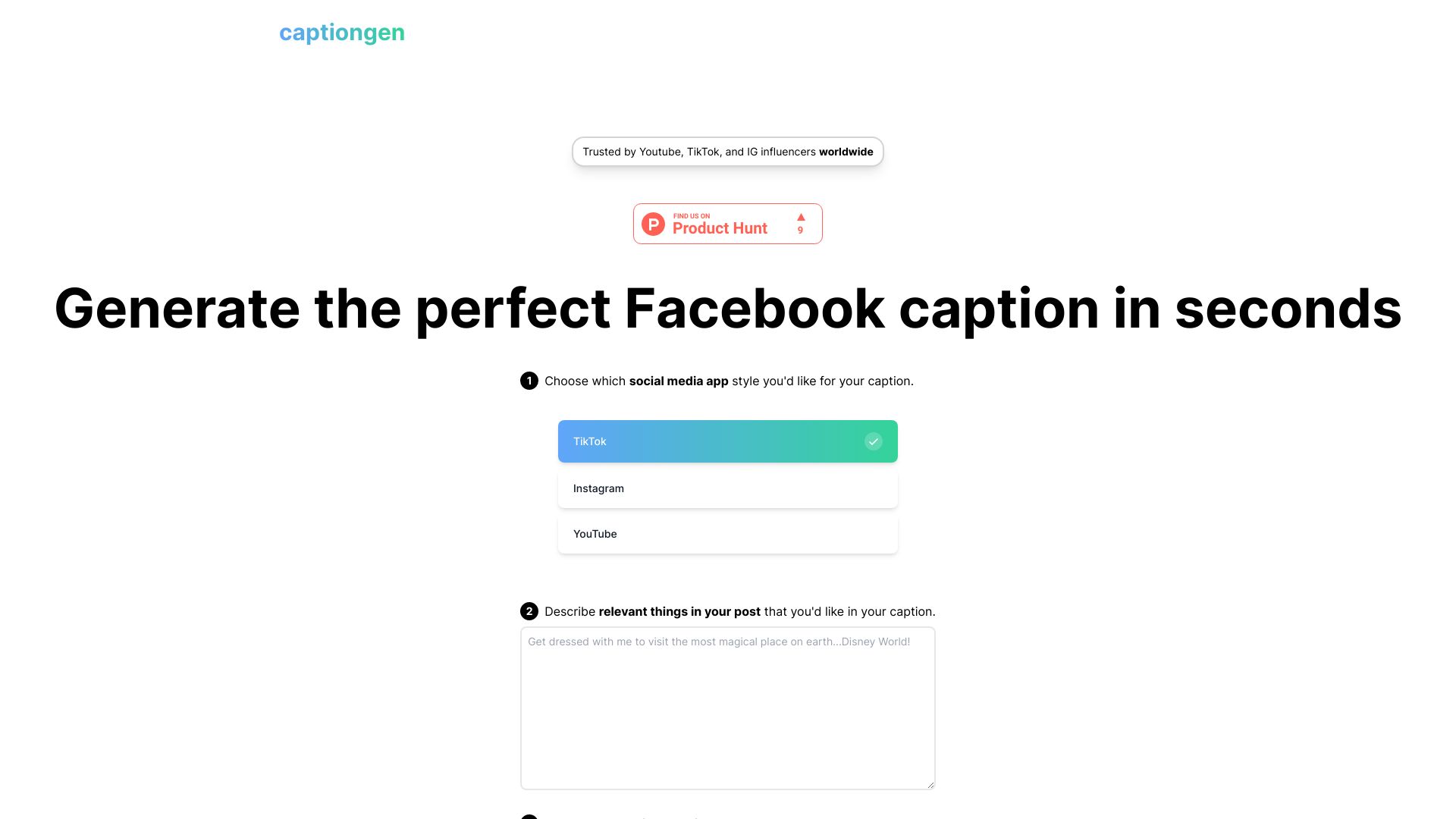 CaptionGen.io网页截图,CaptionGen.io网页快照