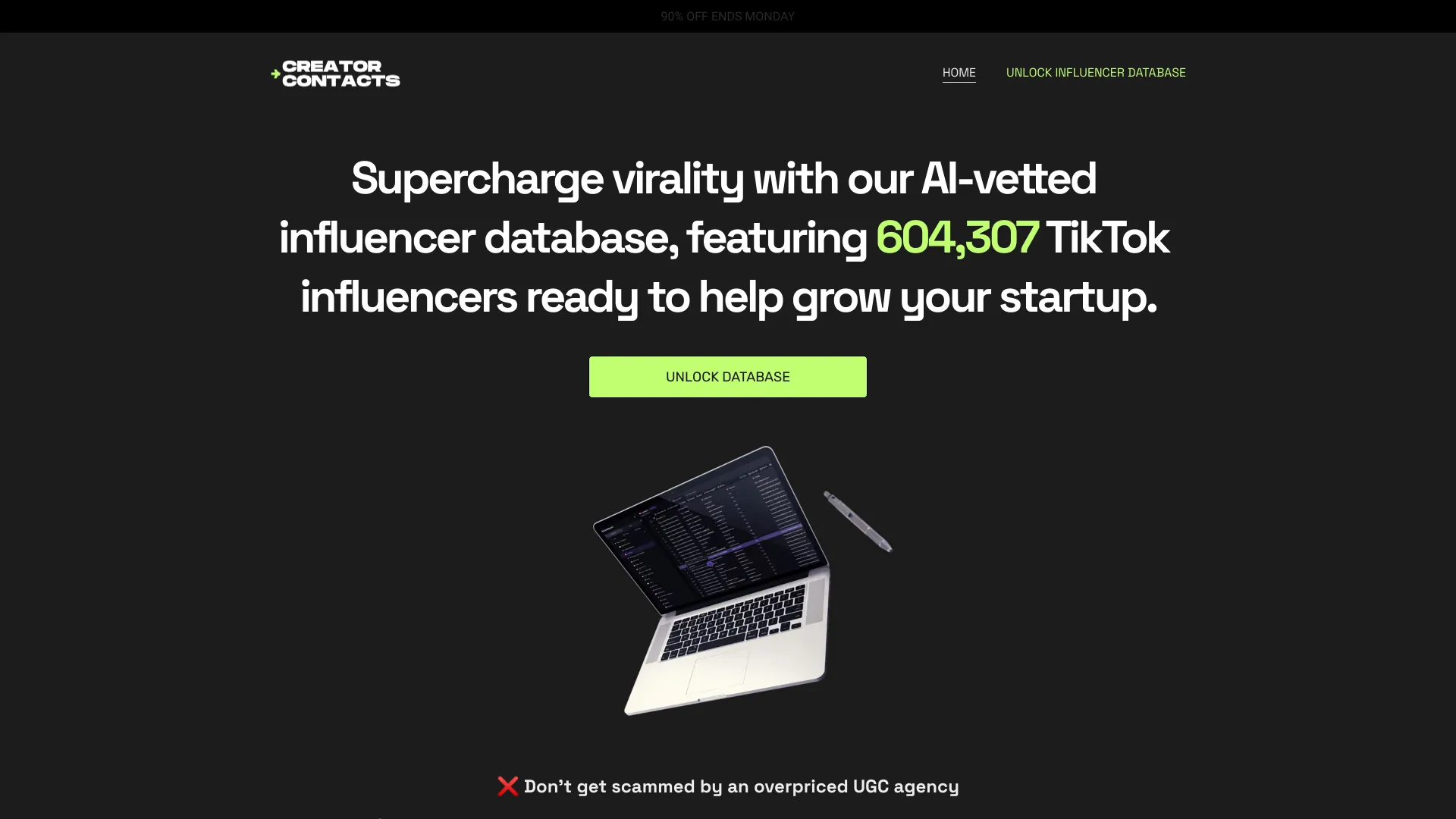 Influencer Database by Creator Contacts网页截图,Influencer Database by Creator Contacts网页快照