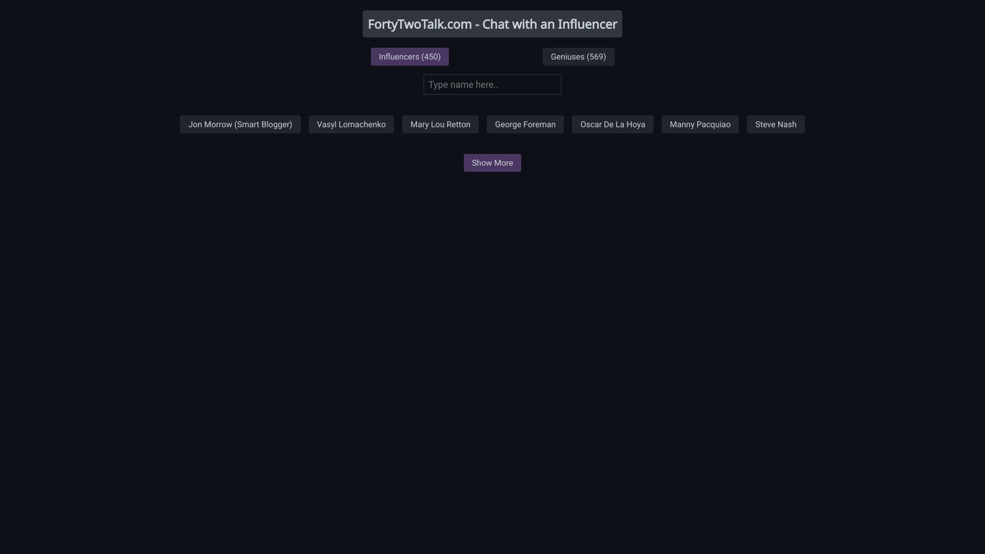 FortyTwoTalk.com网页截图,FortyTwoTalk.com网页快照