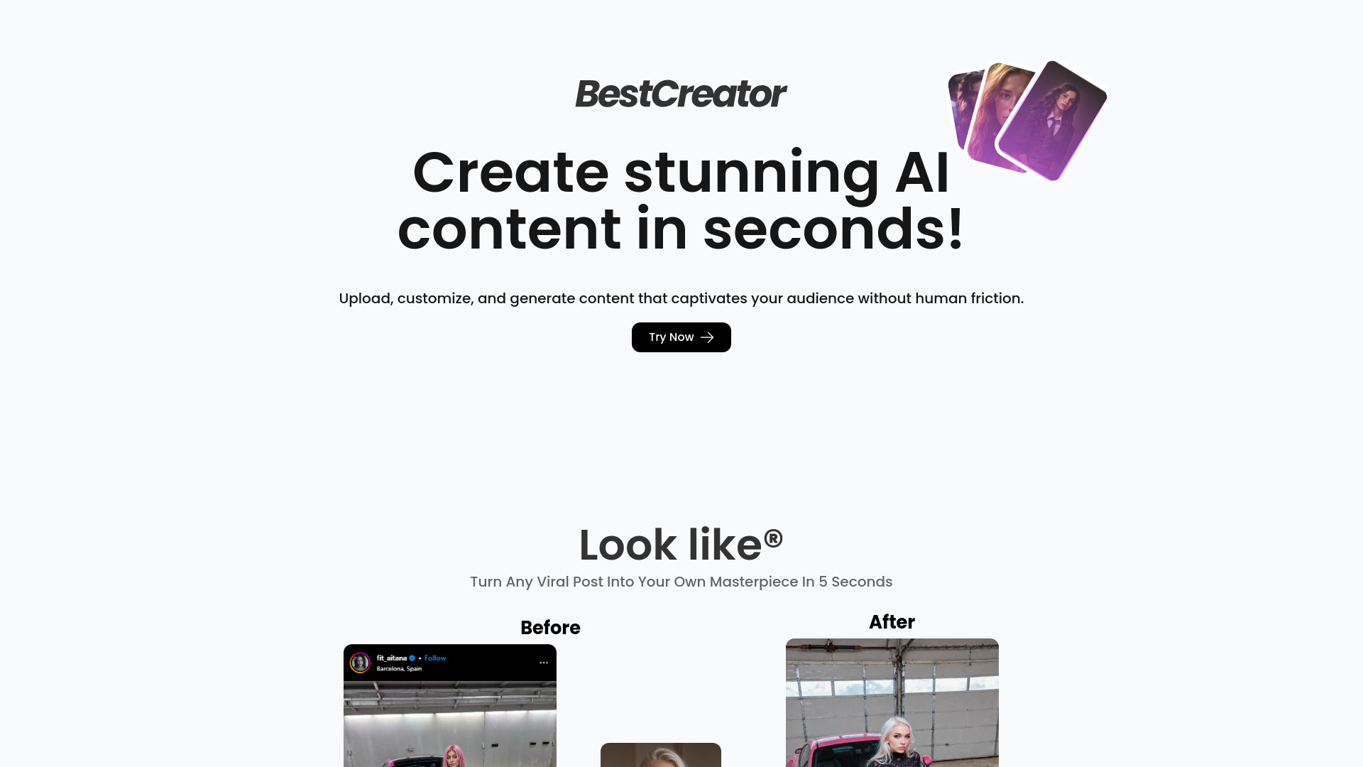 Best Creator网页截图,Best Creator网页快照