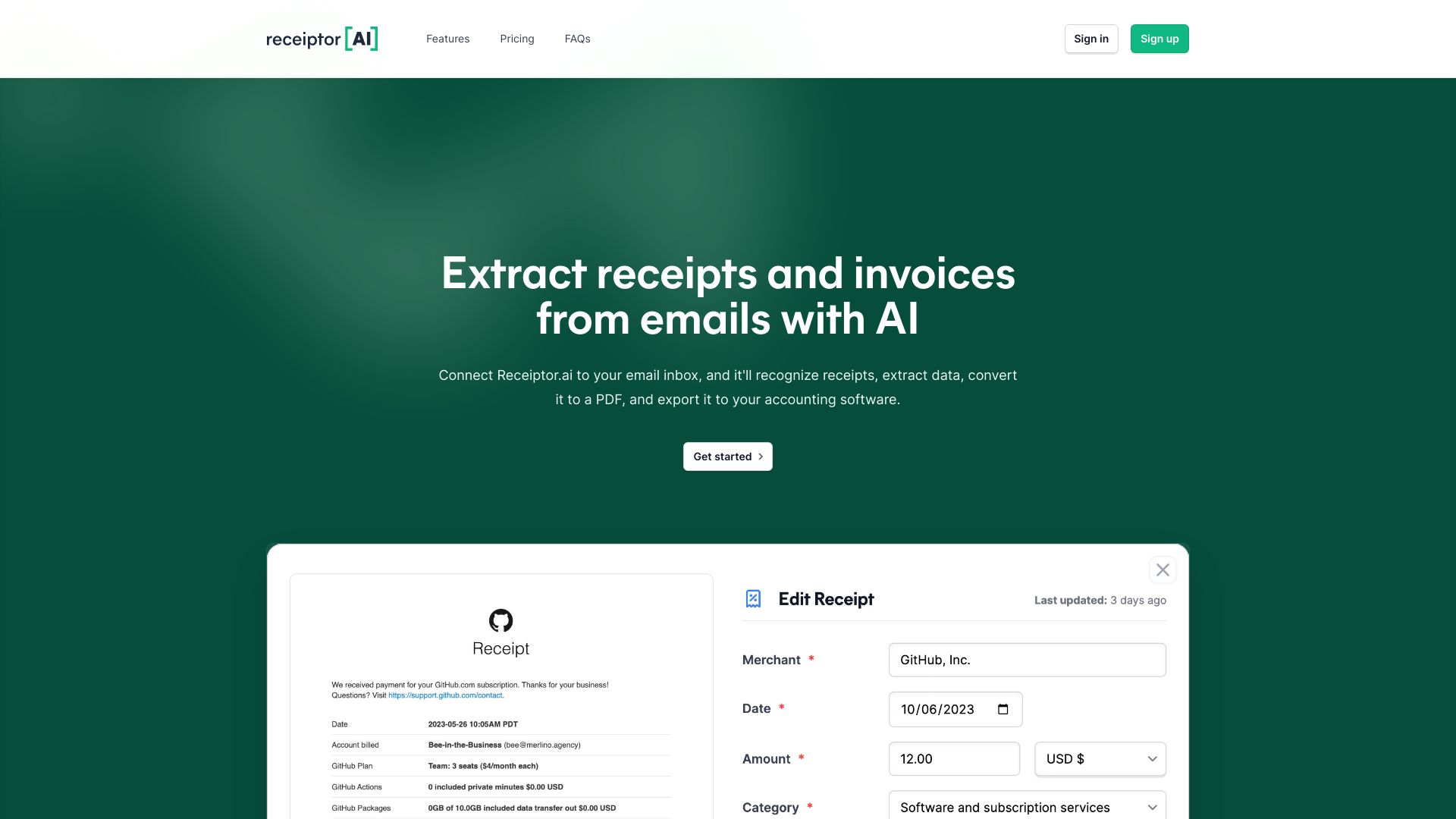 Receiptor.ai网页截图,Receiptor.ai网页快照