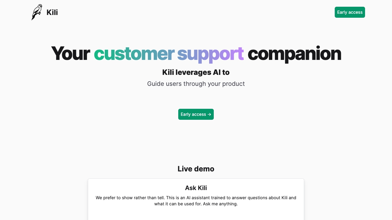 Kili网页截图,Kili网页快照