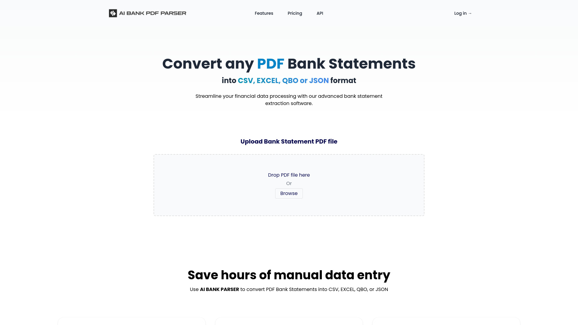 AI PDF bank statement parser网页截图,AI PDF bank statement parser网页快照
