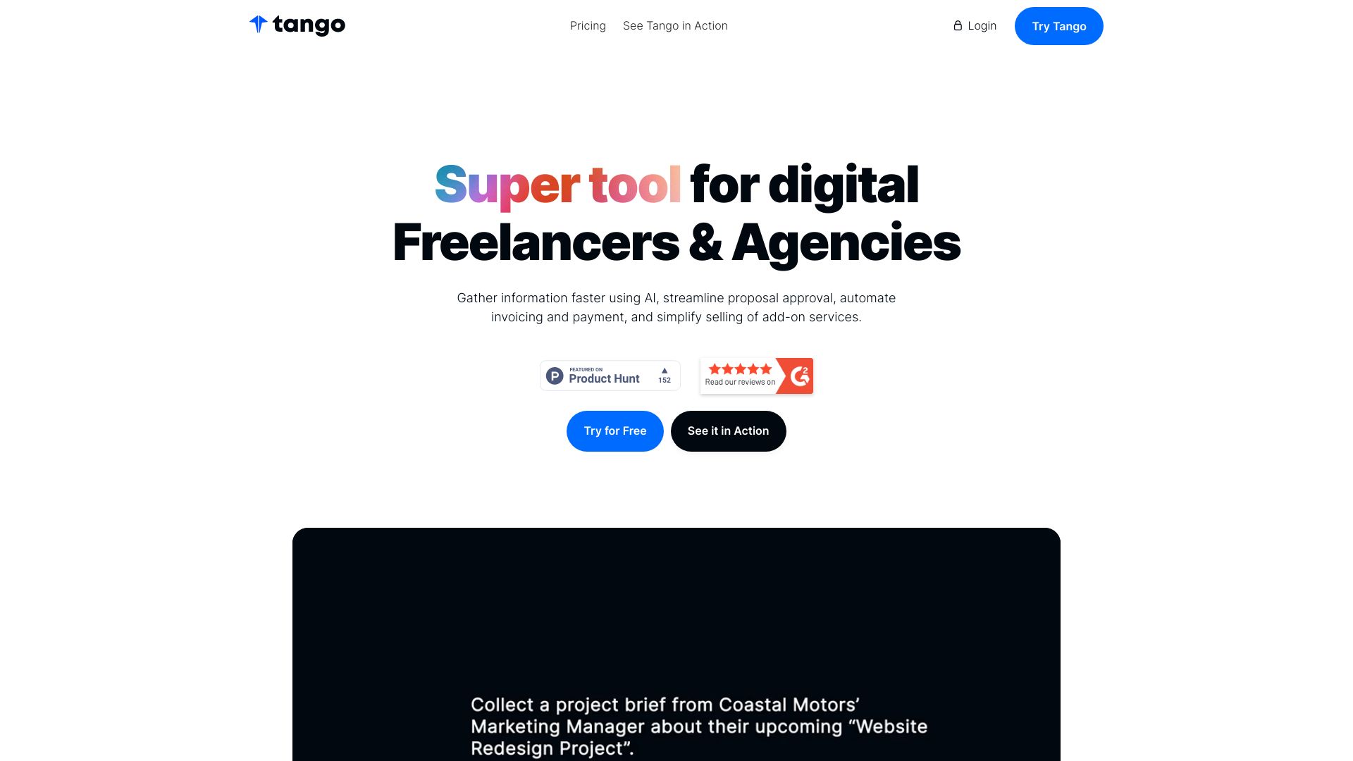 Tango AI网页截图,Tango AI网页快照