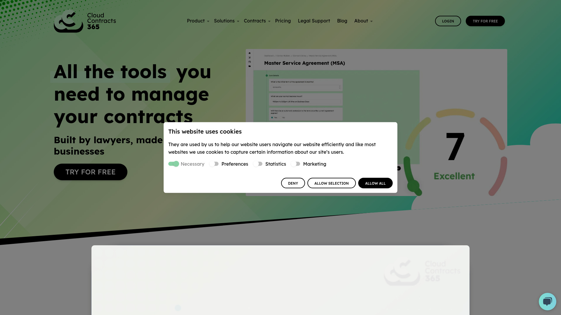 Cloud Contracts 365网页截图,Cloud Contracts 365网页快照