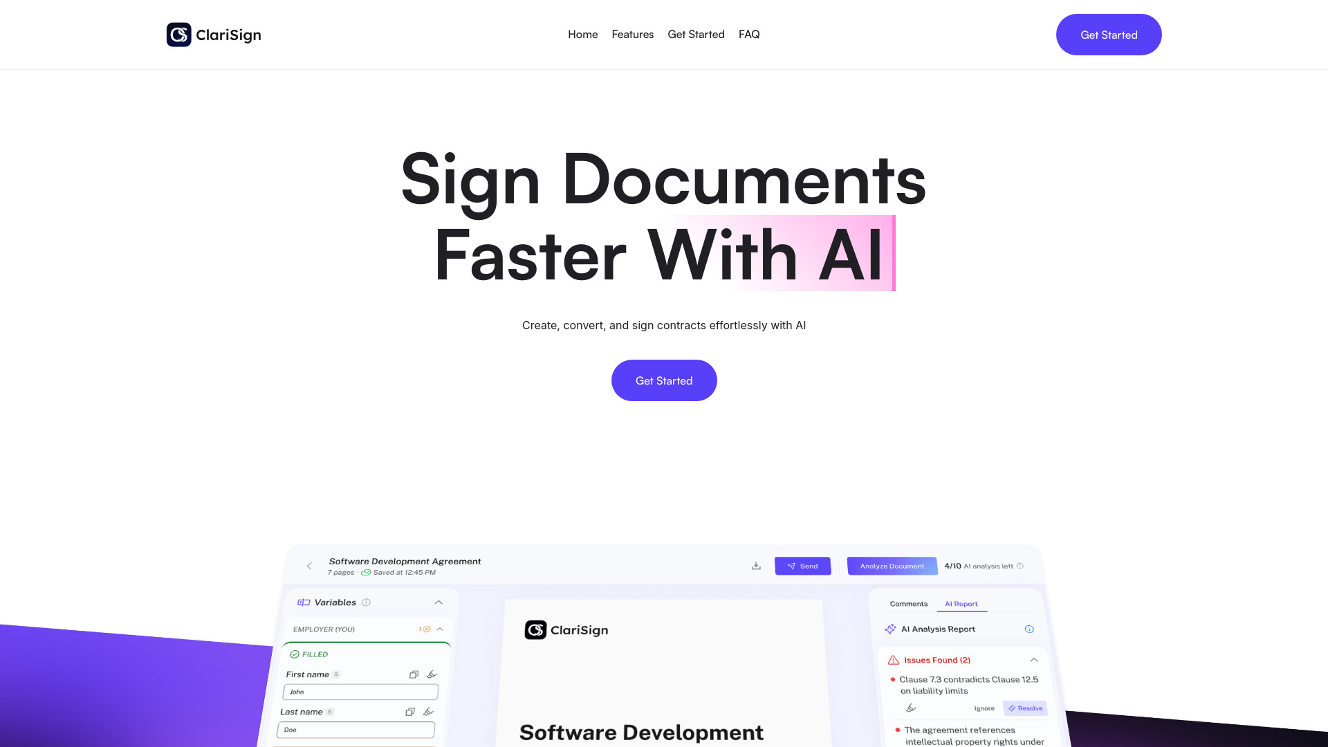 Clarisign网页截图,Clarisign网页快照