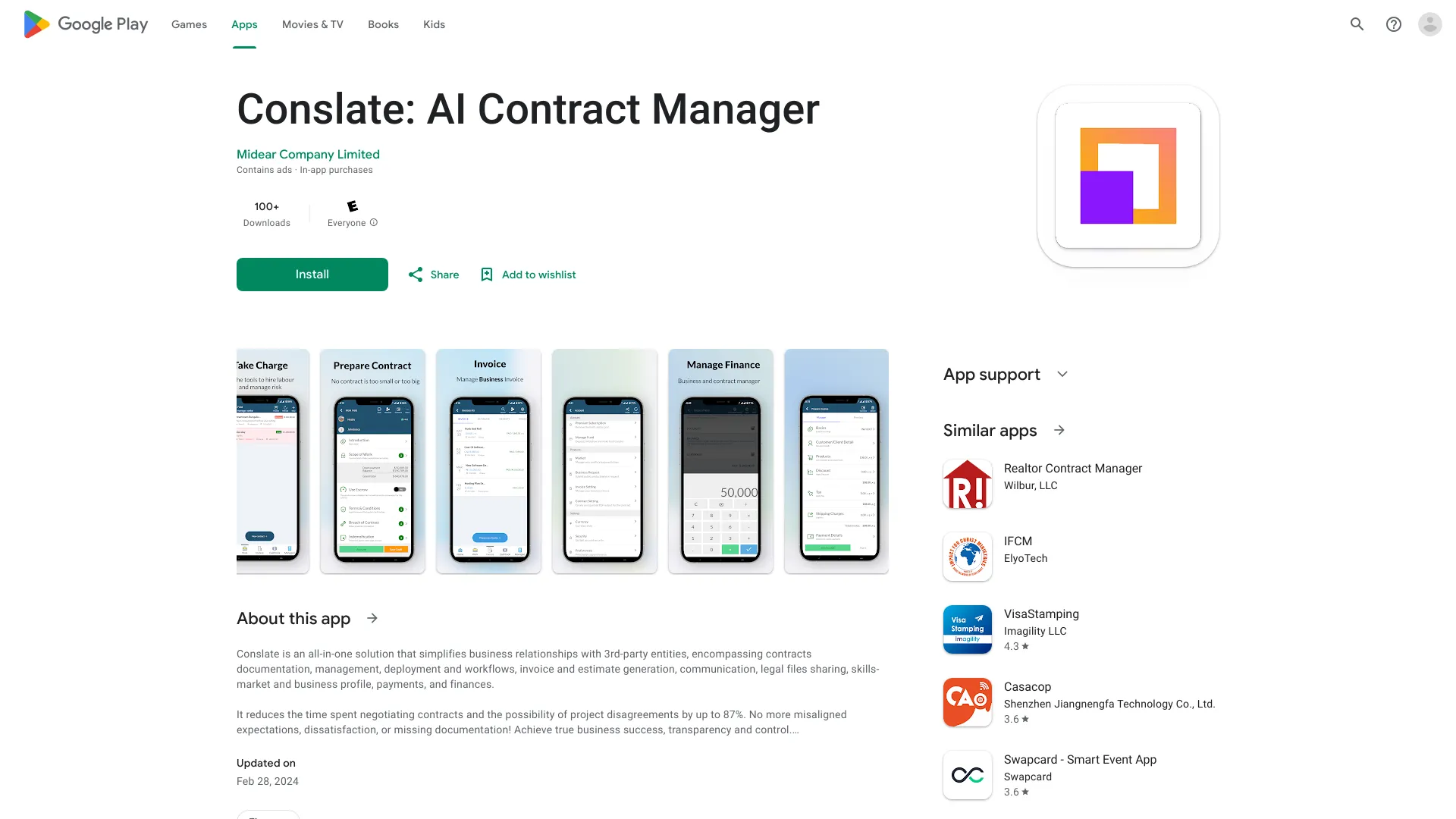 Conslate: AI Contract Manager网页截图,Conslate: AI Contract Manager网页快照