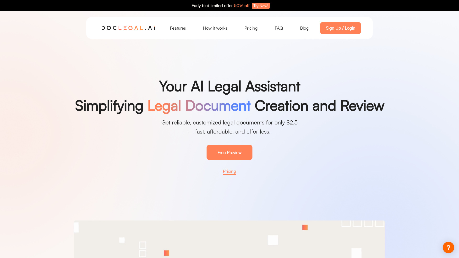 DocLegal.ai网页截图,DocLegal.ai网页快照