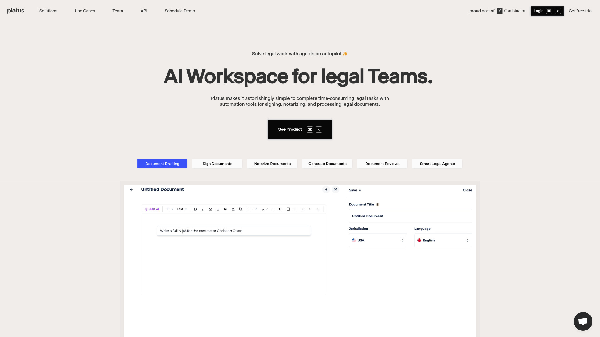 Platus (YC F24)网页截图,Platus (YC F24)网页快照