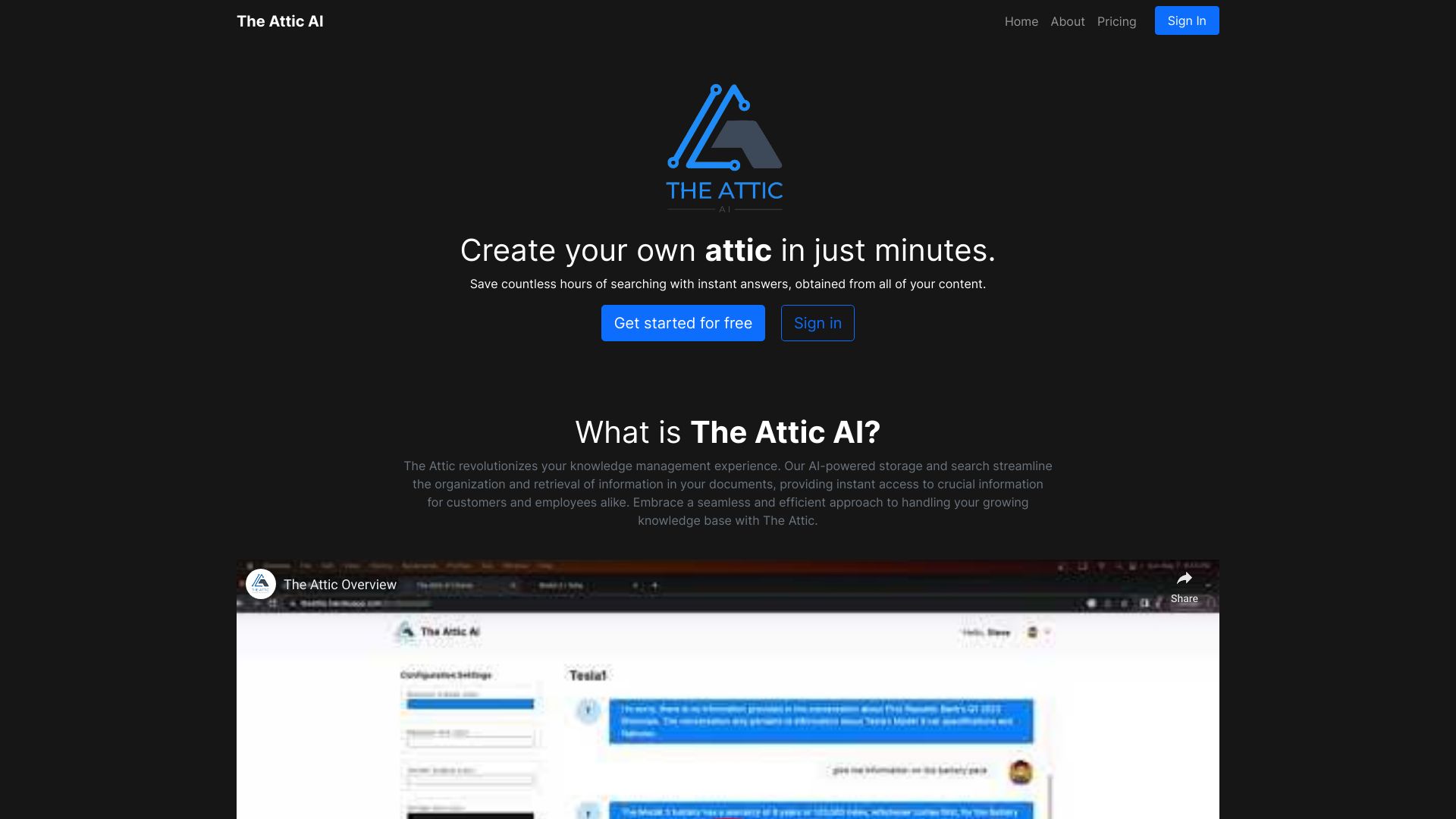 The Attic AI网页截图,The Attic AI网页快照