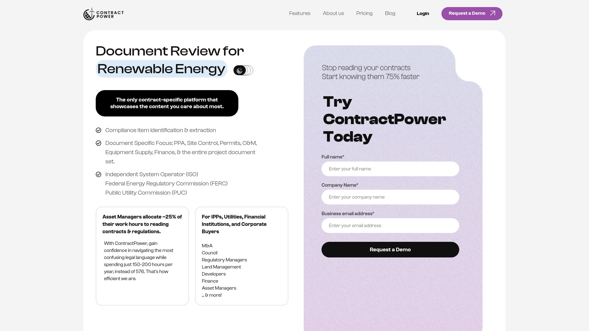 Contract Power AI网页截图,Contract Power AI网页快照