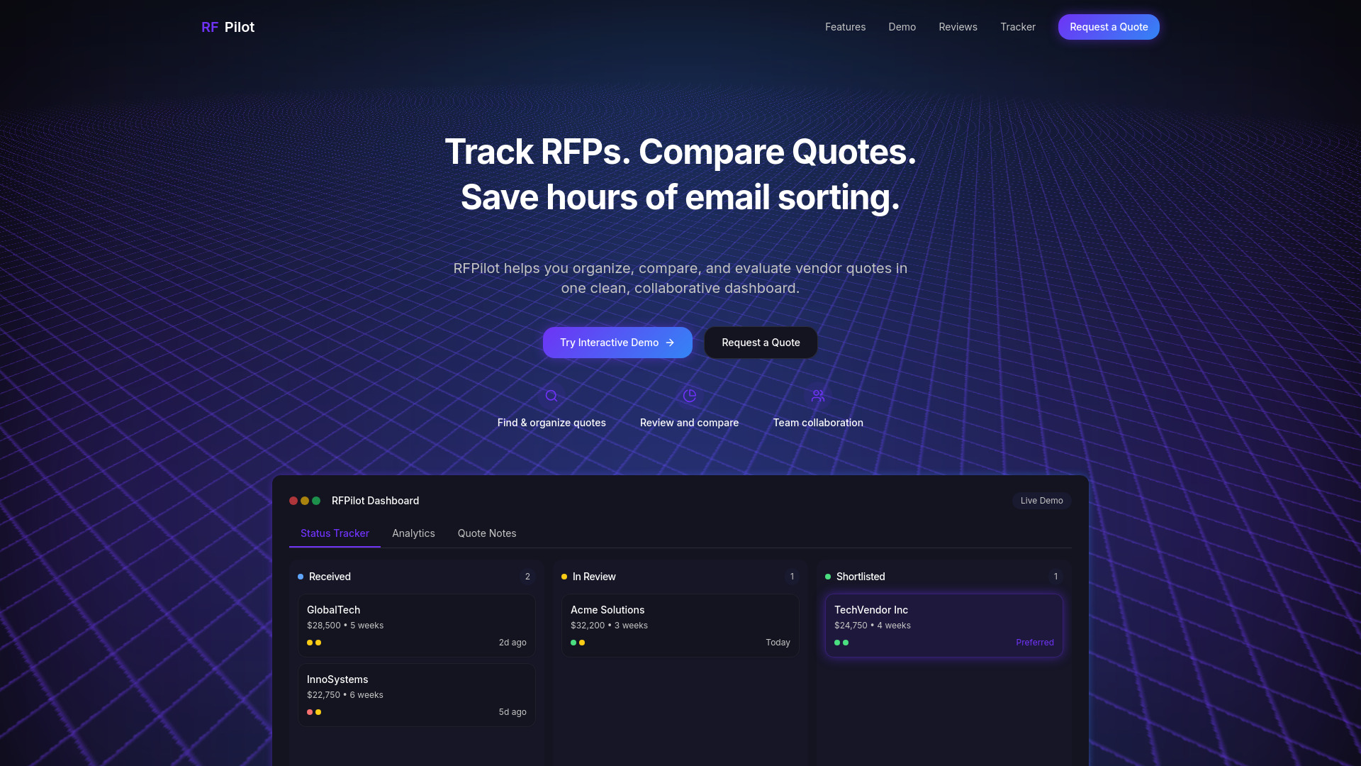 RFPilot网页截图,RFPilot网页快照