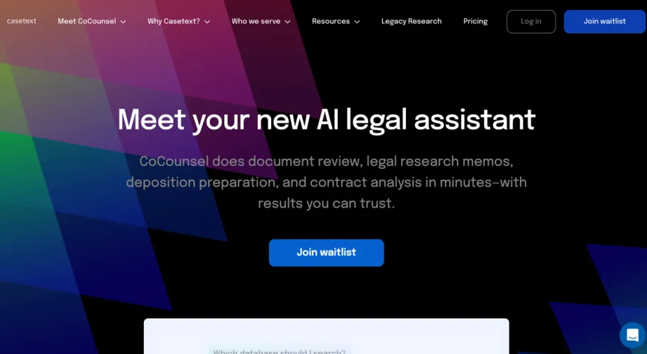 Casetext网页截图,Casetext网页快照