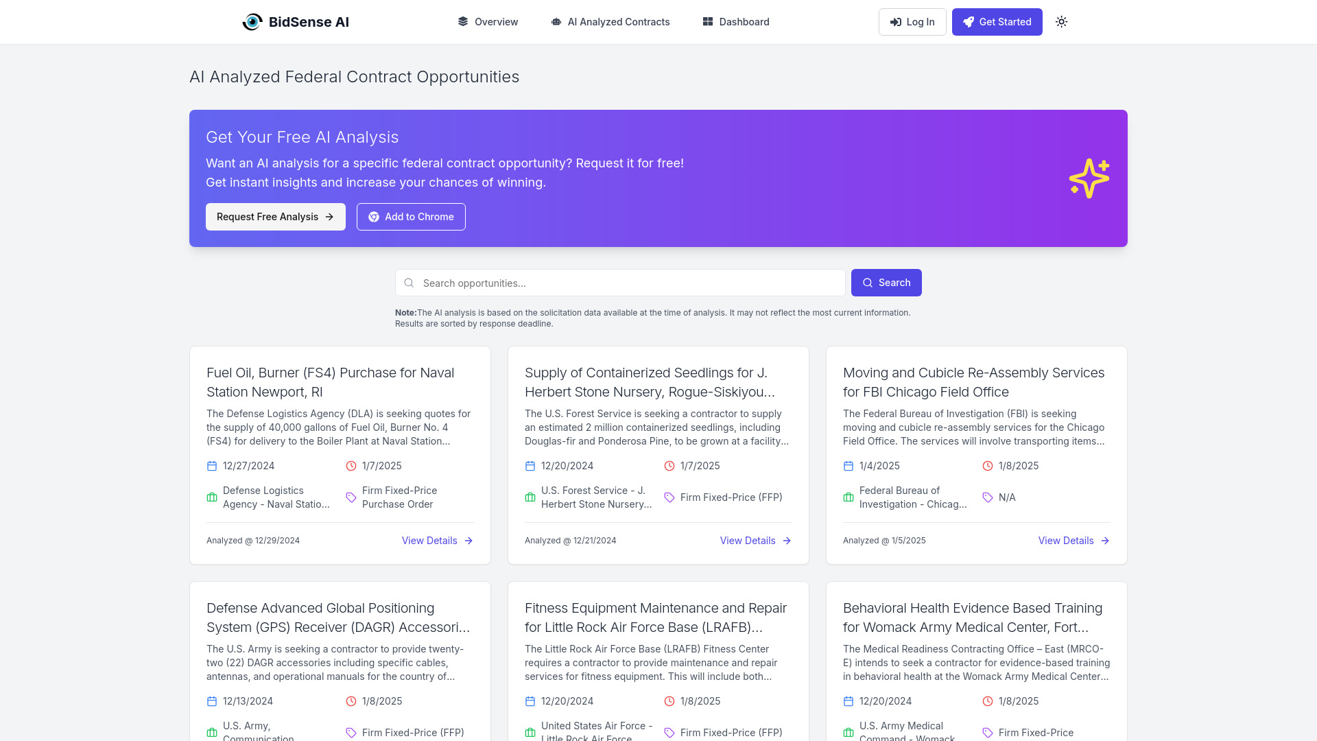 BidSense AI网页截图,BidSense AI网页快照